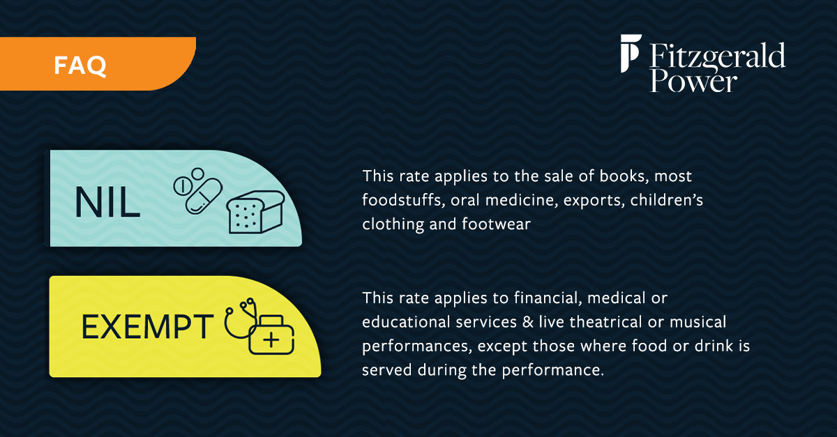 Vat rates Ireland Fitzgerald Power